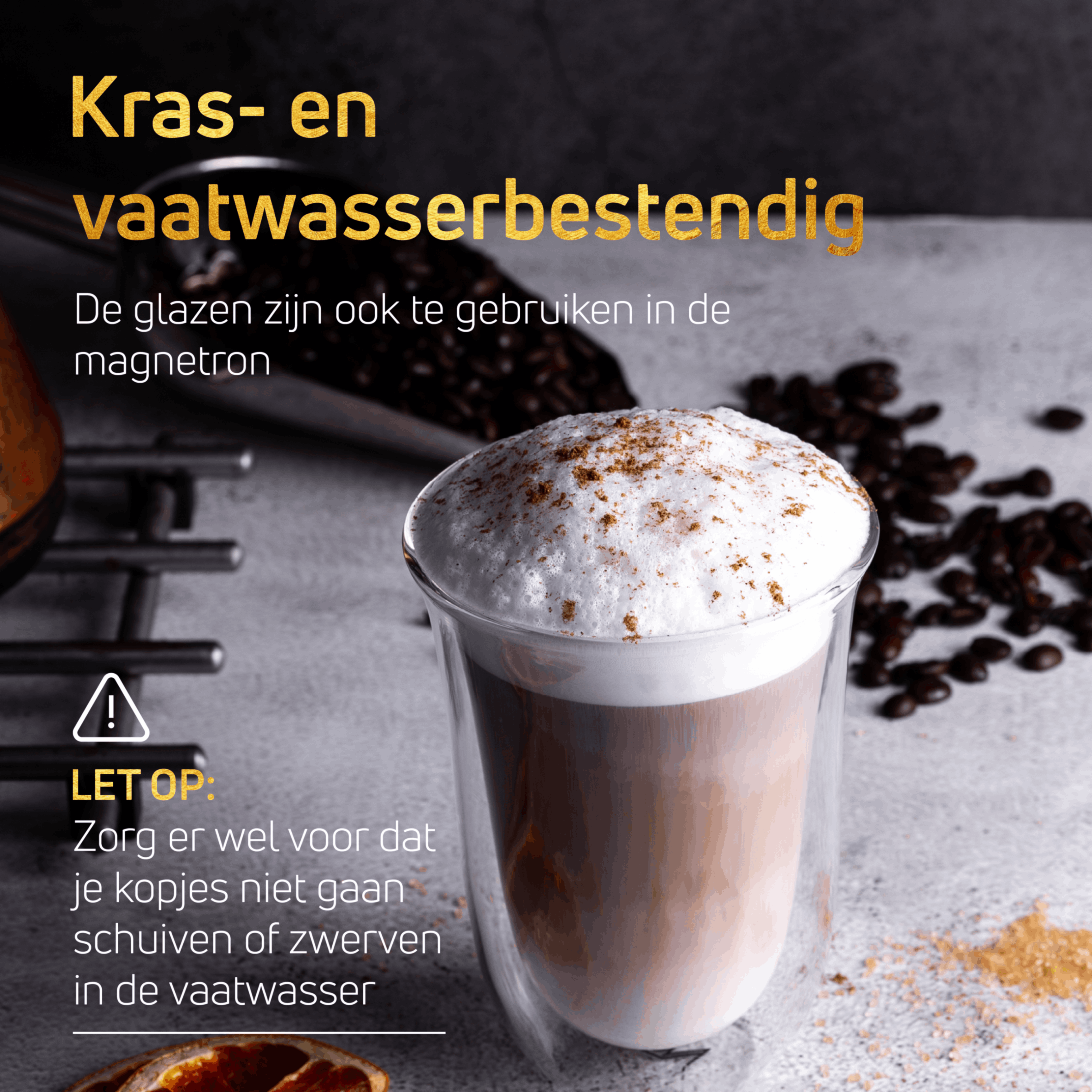 Dubbelwandige glazen latte macchiato - 300 ML - Set 2 - VDN