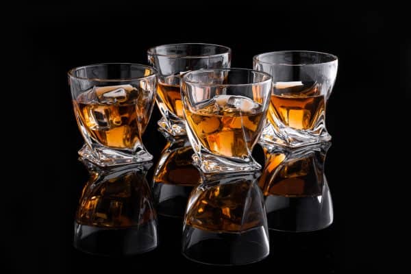Whiskey glazen edam 4x